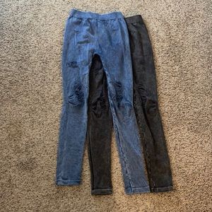 2 holey nikibiki leggings